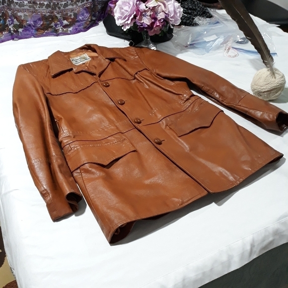 Pioneer Wear Jackets & Blazers - Vintage Pioneer Wear Genuine Leather jacket size 40